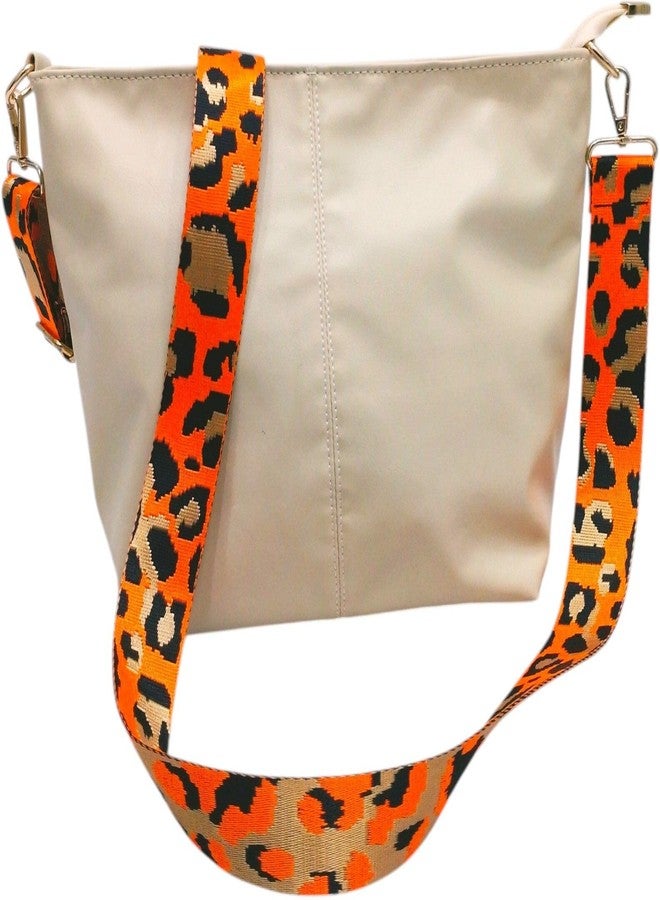 Poorak Beige Sling Bag with Detachable Orange Belt for Girls & Women - Image 4